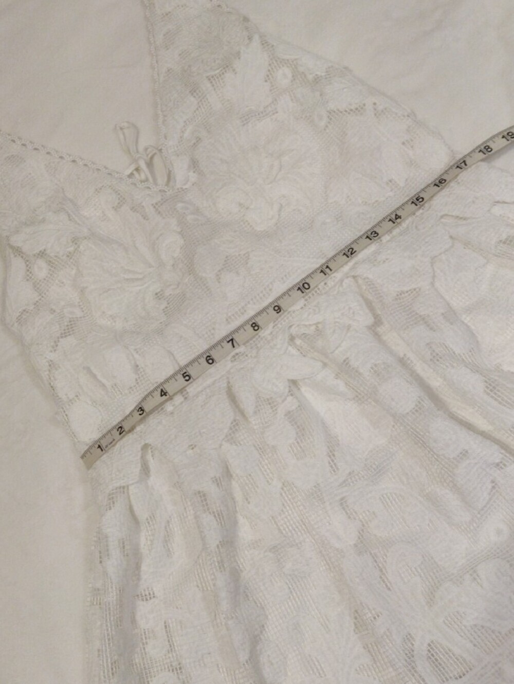 Anthropologie White Top with Subtle Red Stitch Detail - Picture 4 of 15